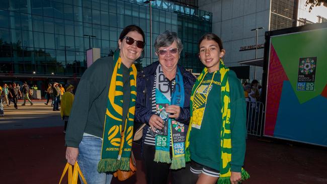 Fans ahead of the World Cup Matilda's v Sweden match at Suncorp Stadium. Photo - Stephen Archer