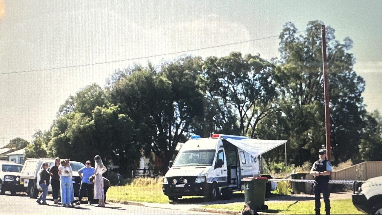 Police at the scene where Ms Ticehurst was found dead. Picture: Supplied