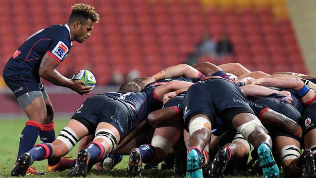 Andrew Slack says the clock should stop when a scrum is called and re-start when the ball leaves the halfback’s hand. Picture: AAP