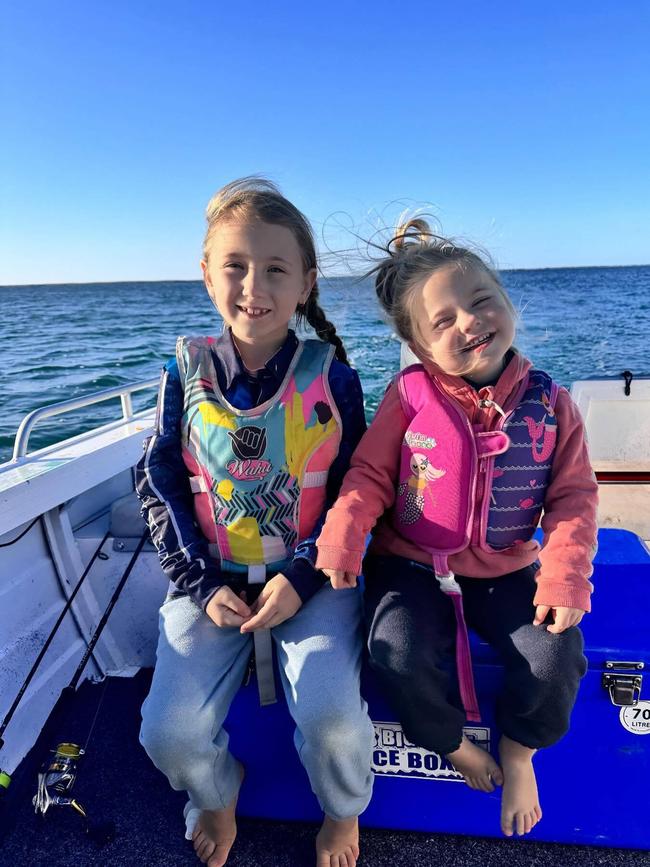 Cleo and her sister on a boat. Picture: Instagram