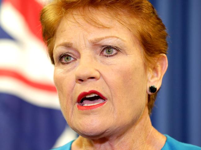 Pauline Hanson announces Raj Guruswamy and George Christiansen to run for the senate, One Nation Pauline Hanson presser, Brisbane City, on Wednesday April 13th - Photo Steve Pohlner