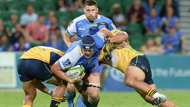 Western Force playing against the Brumbies last year. Picture: Daniel Wilkins