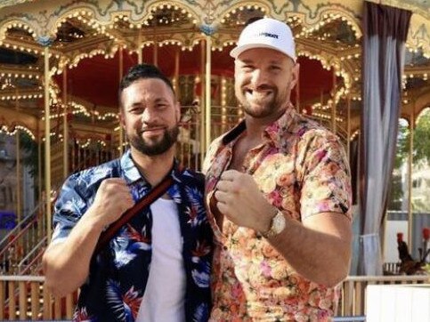 Joseph Parker with close friend and training partner Tyson Fury.