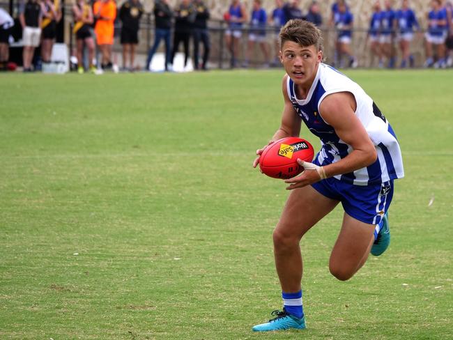 Riley Staggard made his senior debut for Langwarrin. Picture: Paul Churcher