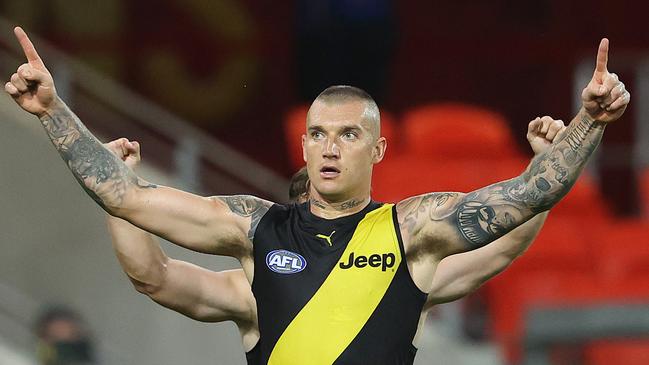 Can Dustin Martin and Richmond upset Port Adelaide in their preliminary final? Picture: Michael Klein