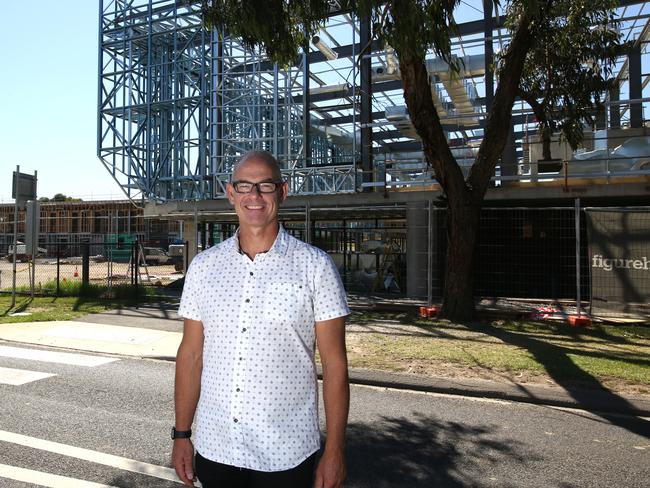 CityLife minister Andrew Hill outside the Wantirna South church where major renovations are taking place. Picture: Stuart Milligan