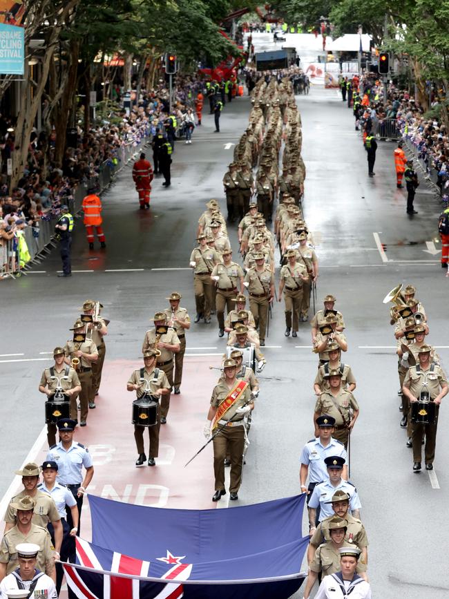 The Brisbane Anzac Day parade. Photo: Steve Pohlner