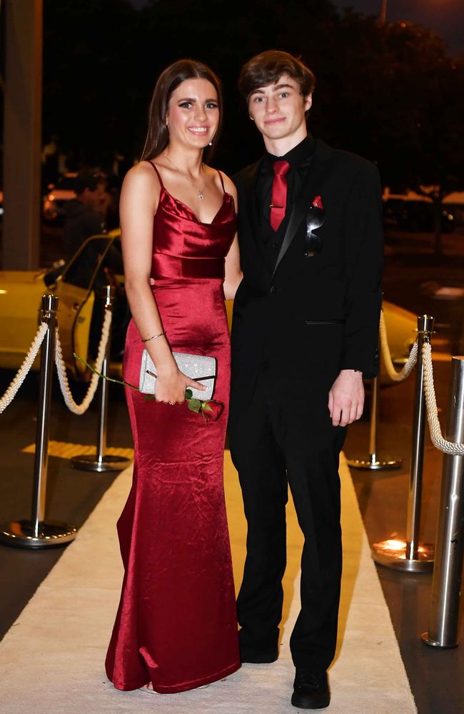 Tahlya Perren and Isaac Hall at year 12 formal, Nambour Christian College. Picture: Patrick Woods.