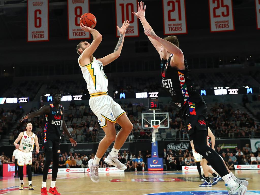 The JackJumpers went down in the first game against Melbourne, but rallied to win both the second and third games to take the series. Picture: Kelly Defina/Getty Images