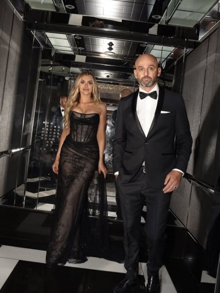 Emma and Nathan Lyon at the F1 Glamour on the Grid event. Photo: Instagram.