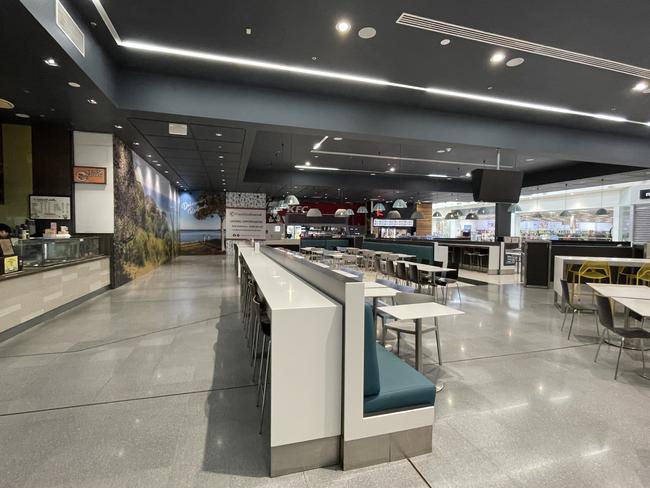 Empty food court at the Capalaba Central Shopping Centre.