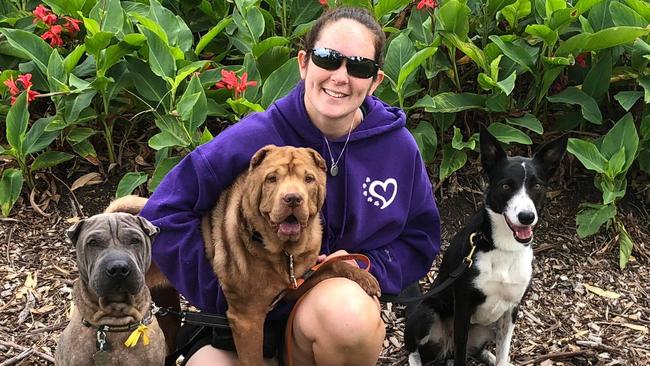 Dog trainer Rachel Fullerton sued Qantas for discrimination after she was denied permission to fly with her assistance dog Strike. Picture: Supplied