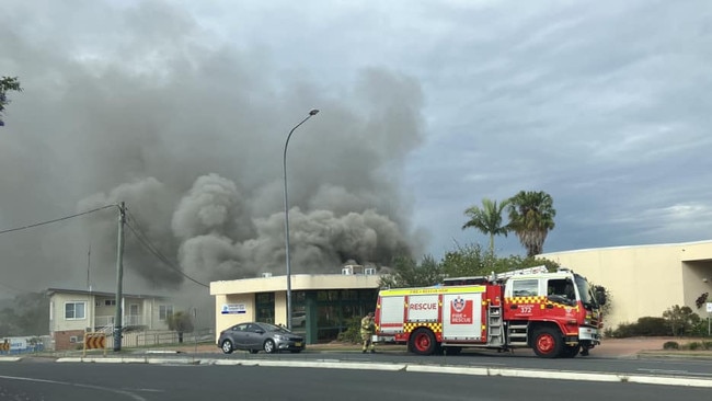 The fire in Maclean on Wednesday. Picture: Adam Cinzio/Facebook