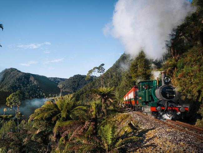 West Coast Wilderness Railway. Photographer:Nick Osborne Tasweekend. Penny McLeod travel story. Oct 22