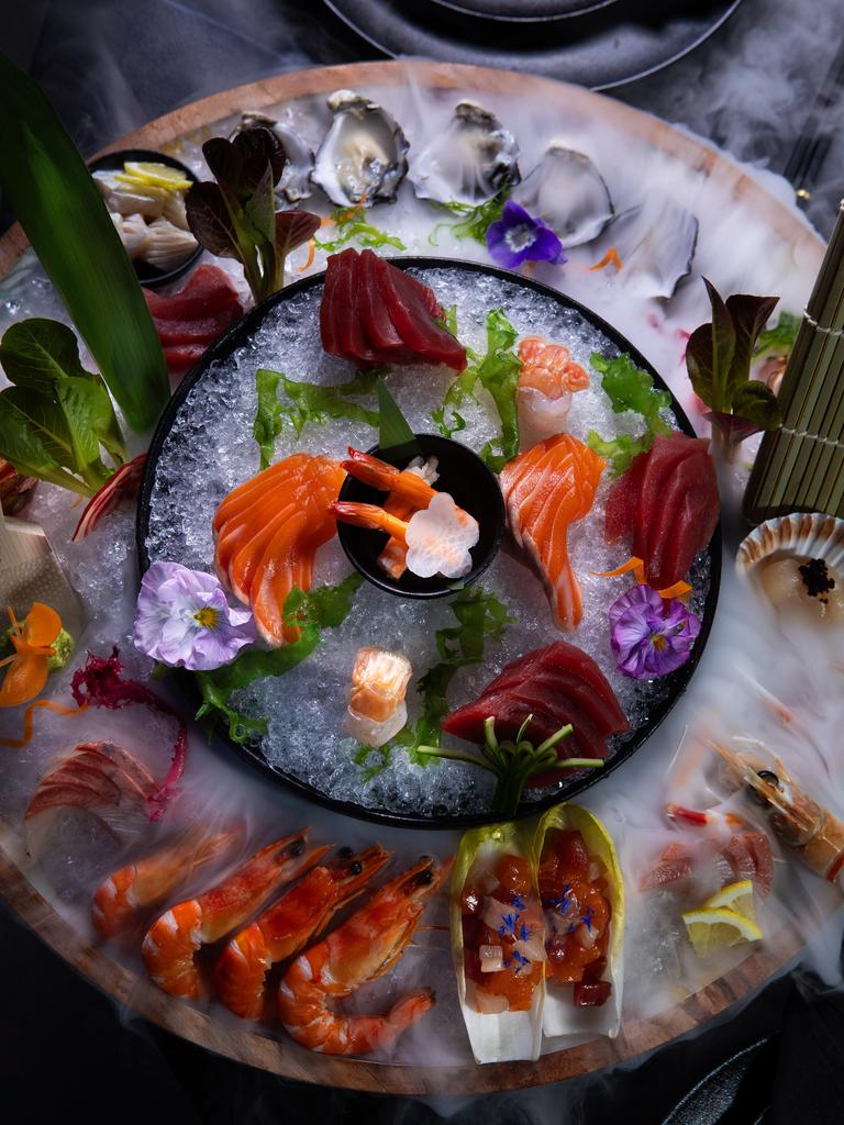 An enticing seafood platter at Oribu Picture: Brendan Read