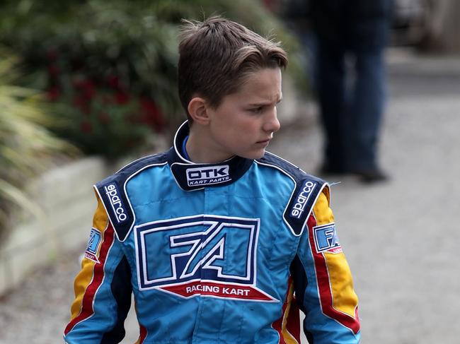 Oscar Piastri in his karting days. Supplied: Karting Australia