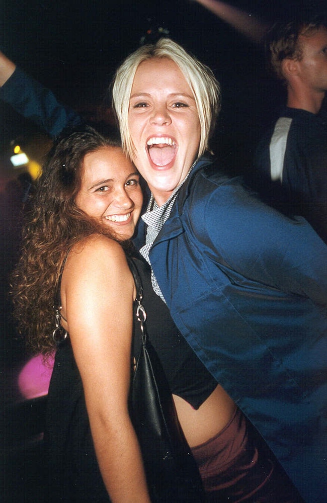 Louise Gray and Johanna Gronneberg at Shooters, 2000.