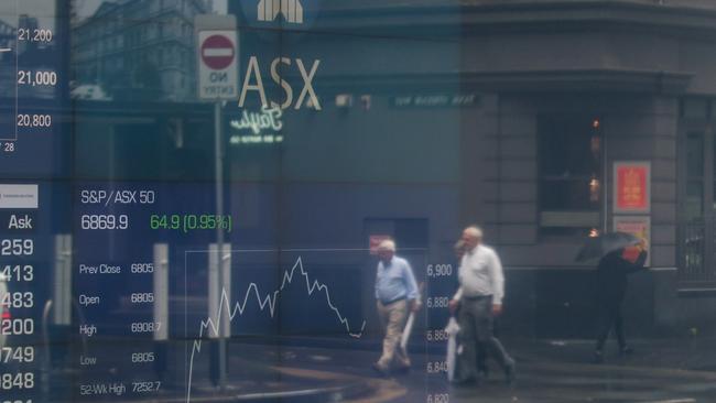 For the year to date the ASX 200 is down 6.2 per cent versus 12 per cent for the S&P 500 in local currency terms and 12.8 per cent for the MSCI World index. Above, the exchange building in rain-sodden Sydney. Picture: NCA Newswire/ Gaye Gerard
