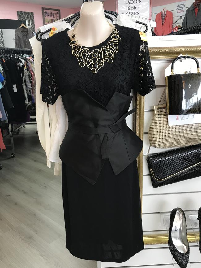 Hawthorn Salvos Stores: dress $25.25, TY-LR bodice $15.25, necklace $8.25.