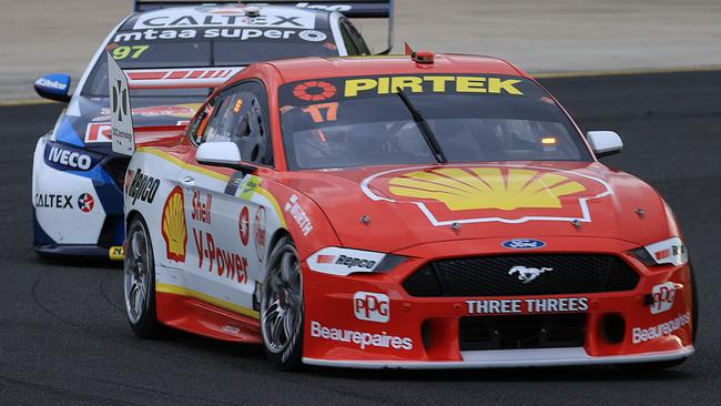 McLaughlin had van Gisbergen on his back for most of the race.