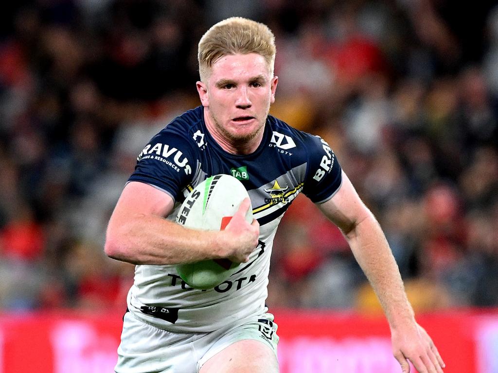 Tom Dearden of the Cowboys. Picture: Bradley Kanaris/Getty Images