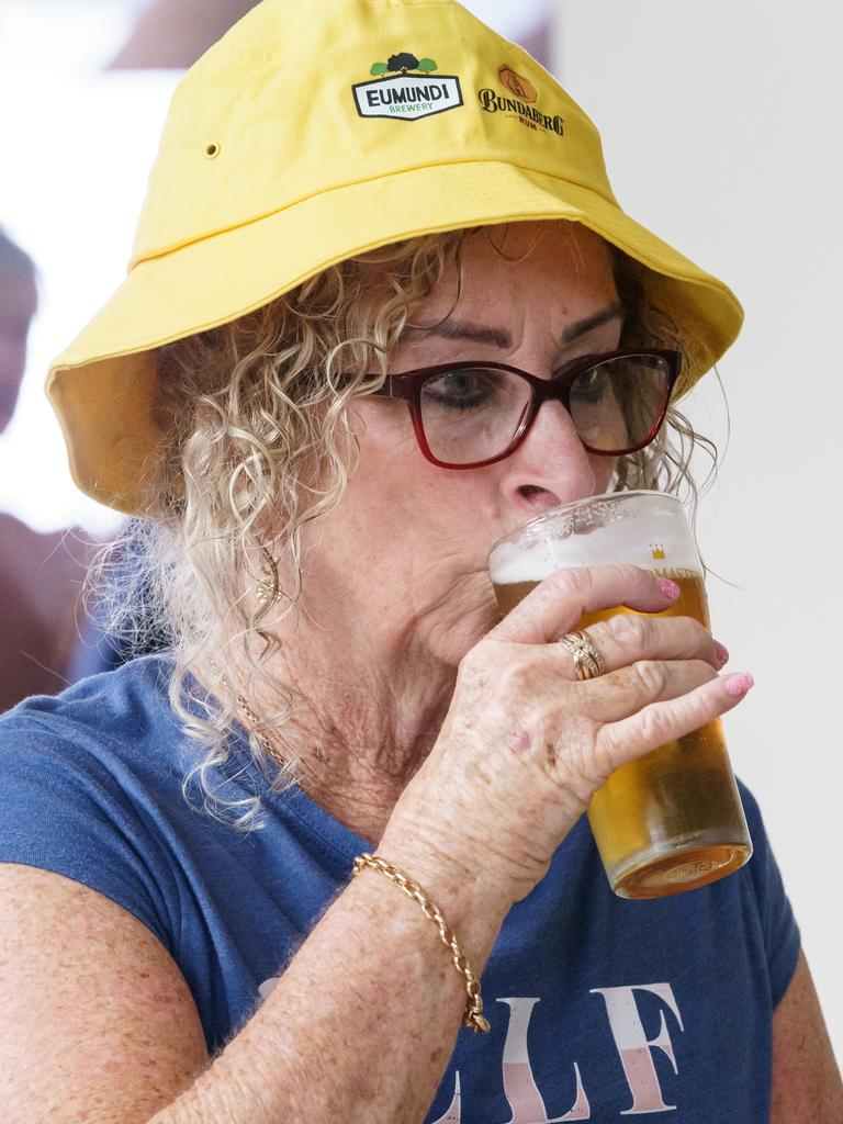 Kieron Collonny tastes the EuBundy IPA. Picture: Alain Bouvier