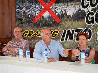 POLLIES: Rockhampton MP Bill Byrne, Livingstone Mayor Bill Ludwig and Queensland Senator Pauline Hanson. Picture: Kerri-Anne Mesner