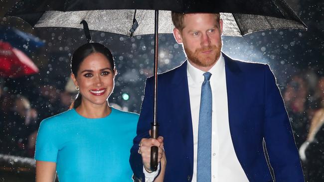 Meghan and Harry opted to fly to Los Angeles, rather than back to the UK, this week. Picture: Chris Jackson/Getty