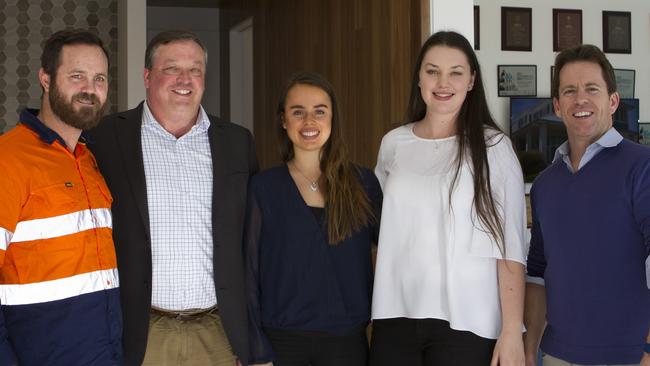 L-R: Kieran Toohey, Scott Crosweller (Managing Director, DATS) Madison White, Beau Mehigan and Richard Gremmo. Picture: Macintype Design