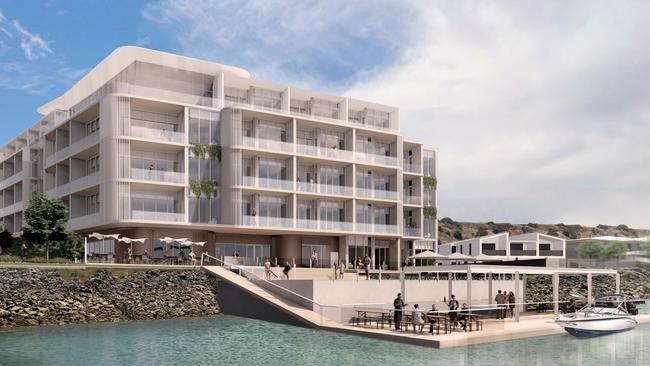 Artist's impressions of the planned hotel complex at Port Vincent. Picture: Supplied.