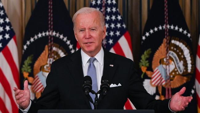 US President Joe Biden in Washington on Sunday. Picture: AFP