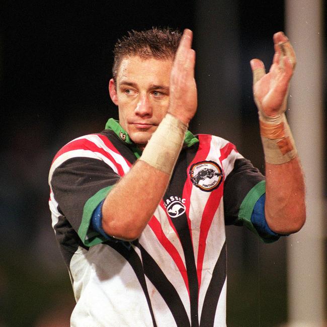 Panthers legend Mark Geyer couldn’t be prouder of his son. Picture: NRL Photos