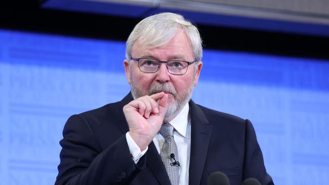 Former Prime Minister Kevin Rudd disputed Mr Turnbull’s claim on Thursday. Picture: NCA NewsWire / Gary Ramage