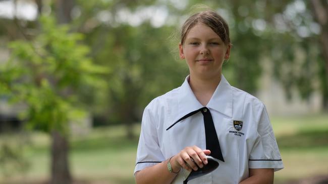 Brisbane Adventist College Year 7 student Natascha Tennent. Photo: Jordan Matthews