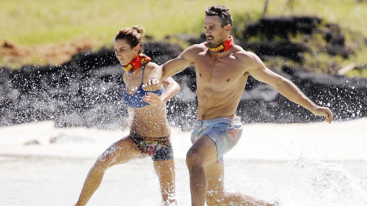 Elena Rowland and Lee Carseldine on Australian Survivor Australia. Picture: Nigel Wright. Ten