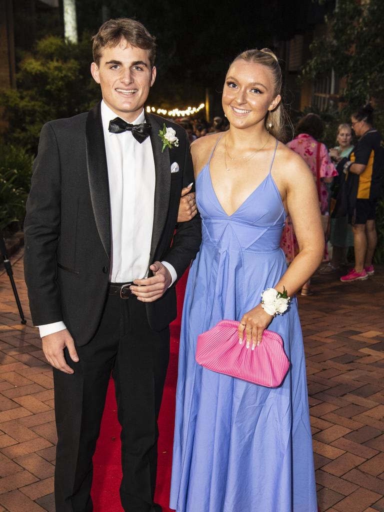 Eloise McKenzie and Isaac Burke at Fairholme College formal, Wednesday, March 29, 2023. Picture: Kevin Farmer