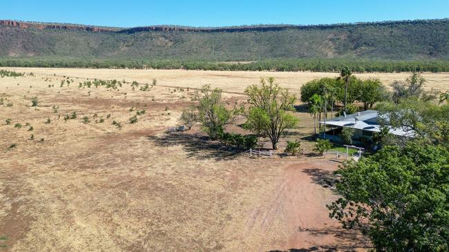 The old Coolibah Crocodile Farm on the banks of the Victoria River at Bradshaw, owned for many years by the Pugh family, has been listed for sale via LAWD Katherine. Picture: Supplied