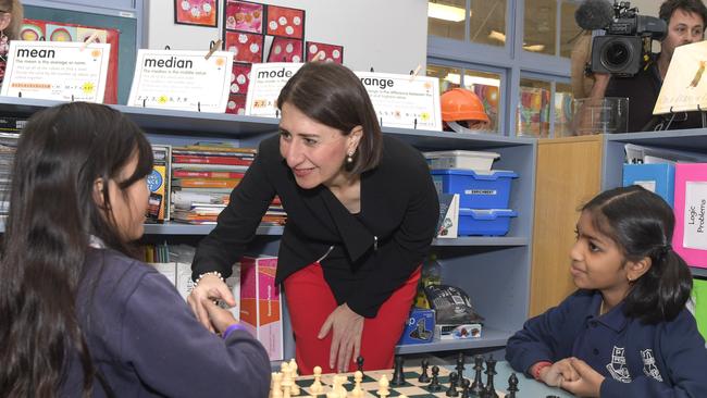 NSW Premier Gladys Berejiklian announced $6 billion will be spent to build or upgrade schools. Picture: Simon Bullard