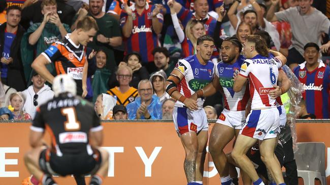 The Knights won a scrappy affair against the Tigers. (Photo by Mark Metcalfe/Getty Images)