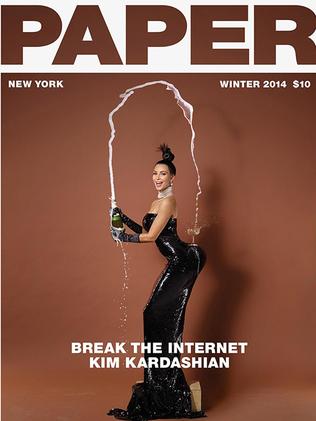 Hot cover ... Kim Kardashian graces Paper Magazine’s winter issue. Picture: Paper Magazine