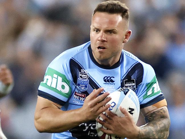 NSW's Nathan Brown during Game 2 of the State of Origin series between the NSW Blues and Queensland Maroons at ANZ Stadium. Picture. Phil Hillyard