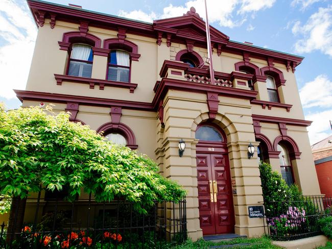 Barbara and Warwick Wainberg's bed and breakfast in Mittagong that used to be a bank. Picture: Jonathan Ng