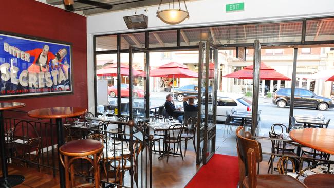 Interior of the old Universal Wine Bar restaurant at 285 Rundle Street, Adelaide.