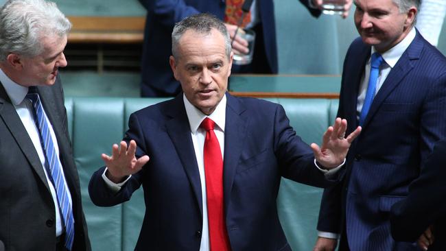 Opposition Leader Bill Shorten after his budget reply speech. Picture: Gary Ramage