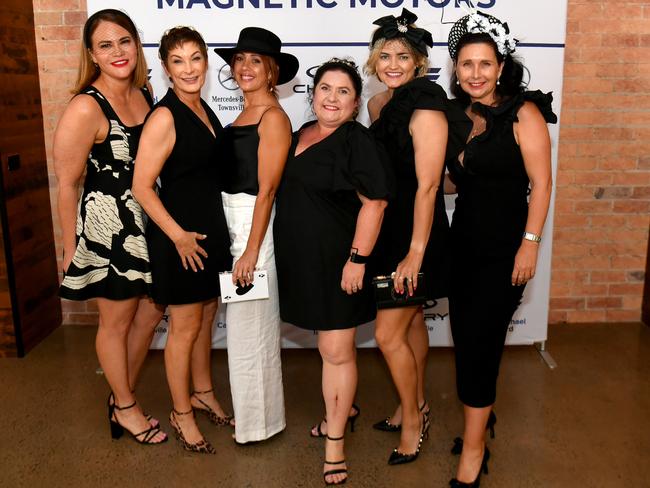 Derby Day celebrations at Flinders Lane. Meroe Byrnes, Marisa Ahern, Monique Menzie, Lis Travers, Nikki Beetham and Lisa Holmes. Picture: Evan Morgan