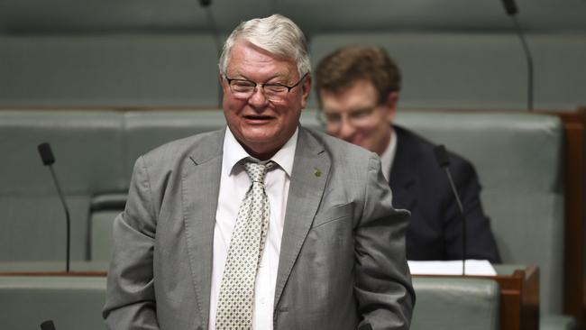 Nationals MP Ken O'Dowd speaks during House of Representatives Question Time at Parliament House in Canberra, Wednesday, February 14, 2018.  (AAP Image/Lukas Coch) NO ARCHIVING