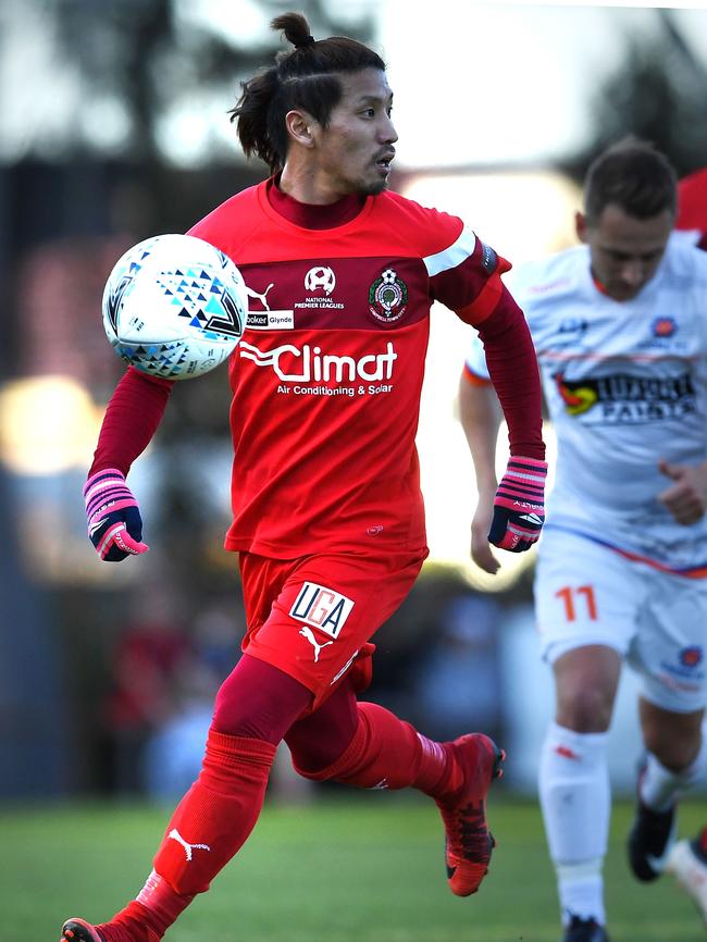 Campbelltown City’s Yohei Matsumoto in action last year. Picture: Mark Brake/Getty Images