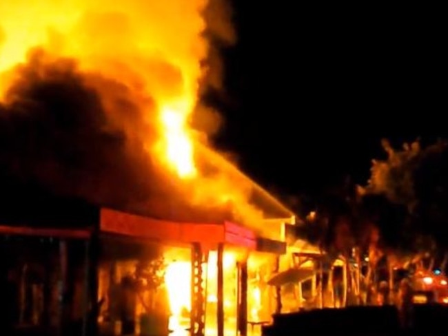 Nimbin fire. Source: Facebook/Lismore Radio video