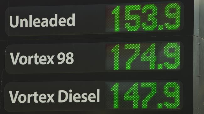 The NRMA has said there is a 60c gap between the wholesale and retail price of fuel, the highest ever. Picture: Kevin Farmer