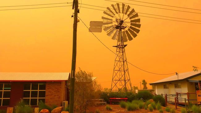 The dust storm hit Quilpie about lunch time. Picture: Janelle Cassol, tourism development officer at Quilpie Shire Council